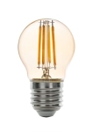LED димиращ filament топка, 4W, 2500К, E27, 360, 220V-240V AC, Амбър