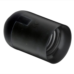 Пластмасова фасунга Гладка, Черна, E27, 50 броя в пакет