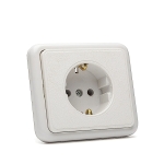 Контакт Приста НК, 16А, 250V, Скрит монтаж, Бял