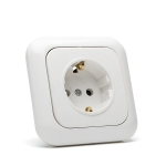 Контакт Евро НК, 16А, 250V, Скрит монтаж, Бял