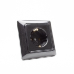 Контакт за скрит монтаж, Единичен, 16А, 230V, Черен