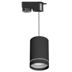 ТЯЛО ЗА РЕЛСОВ МОНТАЖ, ВИСЯЩО, ДВУПРОВОДНО, GU10, 220-240V AC, IP20, ЧЕРНО