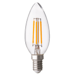 LED FILAMENT ЛАМПА КОНУС, ДИМИРАЩА, 4W, E14, 2700K, 220-240V AC, ТОПЛА СВЕТЛИНА