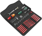 Комплект Kraftform Kompakt W1 VDE 1000V мобилна р-ка, тресчотка, удължител, битове, гаечни ключове Wera