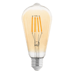 LED FILAMENT ЛАМПА КРУШКА, ДИМИРАЩА, 4W, E27, 2500K, 220-240V AC, АМБЪР