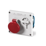 Промишлен контакт за скрит монтаж 32A 3PNE IP44 с механична блокировка серия Omnia Scame