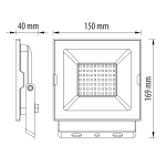 LED SLIM ПРОЖЕКТОР 50W, 4000K, 220-240V AC, IP65 НЕУТРАЛНА СВЕТЛИНА