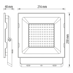 LED SLIM ПРОЖЕКТОР 100W, 6500K, 220-240V AC, IP65 СТУДЕНА СВЕТЛИНА