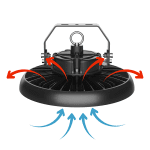 LED индустриално осветително тяло с димиращ драйвер 0-10V, 150W, 5000K, 100-277V AC, IP65