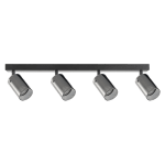 Тяло за таван, стъклено, 4XGU10, 220-240V AC, IP20, черно