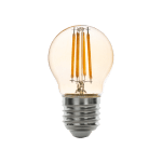 LED filament лампа топка, димираща, 4W, E27, 1800K, 220-240V AC, амбър