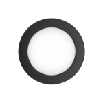 Мебелна LED луна за вграждане, кръг, 4W, 3000K4000K6500K, 12V DC, IP44, черна