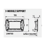 Носеща рамка 3 мод. LL Bticino