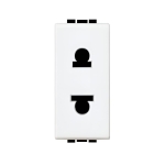 Контакт ЕВРОАМЕРИКАНСКИ стандарт 2P 1 мод. 16A цвят Бял LL Bticino