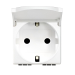 Контакт ШУКО с капаче 2PE 2 мод. 16A цвят Бял LL Bticino