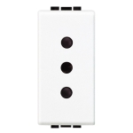 Контакт ИТАЛИАНСКИ стандарт 2PE 1 мод. 10A цвят Бял LL Bticino