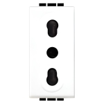 Контакт ЕВРО стандарт 2PE 1 мод. 16A цвят Бял LL Bticino