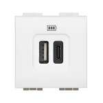 Розетка 2xUSB за зареждане тип AC 3A 15W 2 мод. цвят Бял LL Bticino