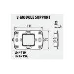 Носеща рамка с крачета 2 мод. за монтаж върху конзола 3 мод. LL Bticino