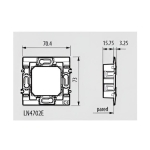 Носеща рамка немски стандарт 2 мод. AIR LL Bticino