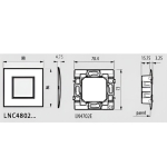 Рамка 2 мод. метална Pewter AIR LL Bticino