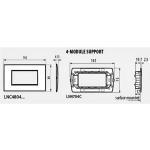 Рамка 4 мод. метална Brushed chrome AIR LL Bticino до изчерпване