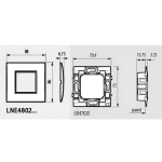 Рамка 2 мод. метална Anthracite за обикновена конзола 50мм AIR LL Bticino