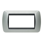 Рамка 4 мод. Light aluminium LL International Bticino