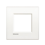 Рамка 2 мод. метална Pure white за обикновена конзола 50мм AIR LL Bticino