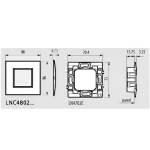 Рамка 2 мод. метална Pearl white AIR LL Bticino