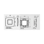 Рамка 2 мод. метална Nickel mat за обикновена конзола 50мм AIR LL Bticino