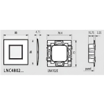 Рамка 2 мод. метална Blue moon AIR LL Bticino