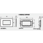 Рамка 4 мод. метална Pewter AIR LL Bticino до изчерпване