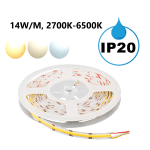 Професионална LED лента 14Wm, 2700K-6500K, 24V DC, COB, 5m, IP20