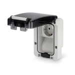 Контакт шуко 16A за скрит монтаж IP66 при включен консуматор, за зареждане на ЕЛЕКТРОМОБИЛ, серия Protecta, Scame