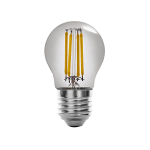LED filament лампа топка, опушен, G45, 5W, E27, 1800K, 230V AC, амбър