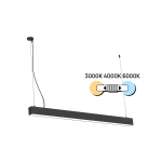LED CCT линейно осв. тяло, модулно, черно, 1.2m, 40W